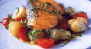  Salmon with small red potatoes 